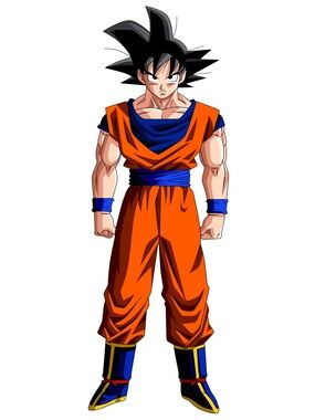Source Unknown Orange and Blue Anime Character Print